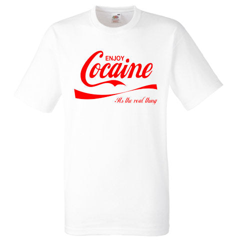 udendørs jazz profil Adults Retro Cocaine T-Shirt Done In The Coke Writing Circa 70/80's – Bear  Printz