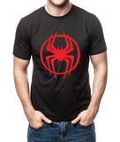 Adults Black  NEW STYLE Miles Morales Spiderman T-Shirt