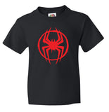 Adults Black  NEW STYLE Miles Morales Spiderman T-Shirt