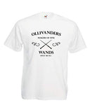 Adults Unisex "Ollivanders Wand Makers" T shirt Harry Potter Lots of Colours