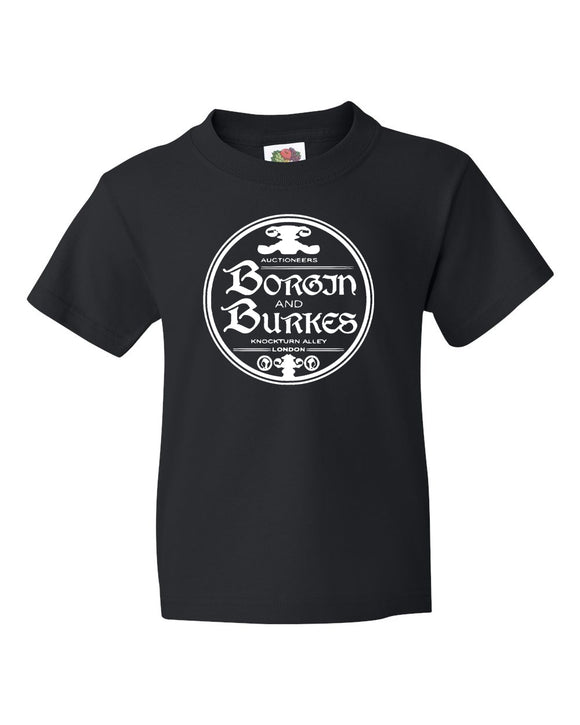 Kids Unisex Harry Potter Borgins & Burke T Shirt Black/Grey