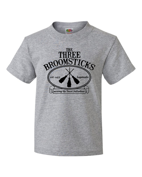 Kids Unisex Harry Potter 3 Broom Sticks T Shirt