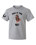 Kids Unisex Star Wars The Mandalorian T Shirt Black & Grey