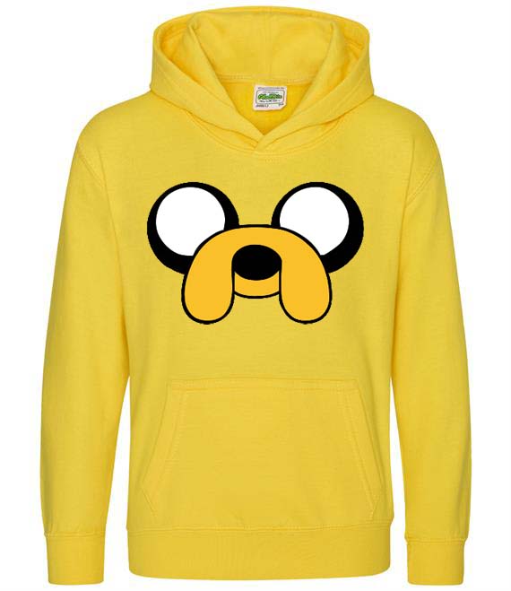 Kids Unisex Jake Adventure Time Yellow Hoodie