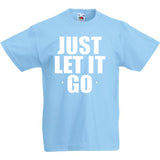 kids "Just Let It Go'  Short Sleeve Elsa T shirt Unisex