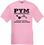 Adults Unisex "PYM TECHNOLOGIES" T Shirt Many Colours