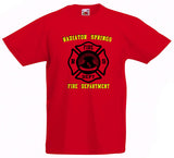 Kids Radiator Springs Fire Service T Shirt Unisex