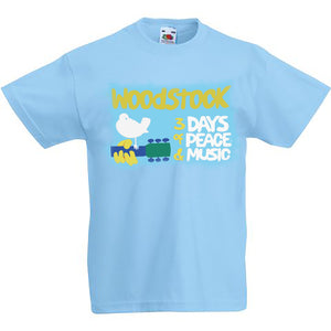 Adult Retro WOODSTOCK Festival T shirt Just Like You Were There  With The Days and Bands Listed On The Back