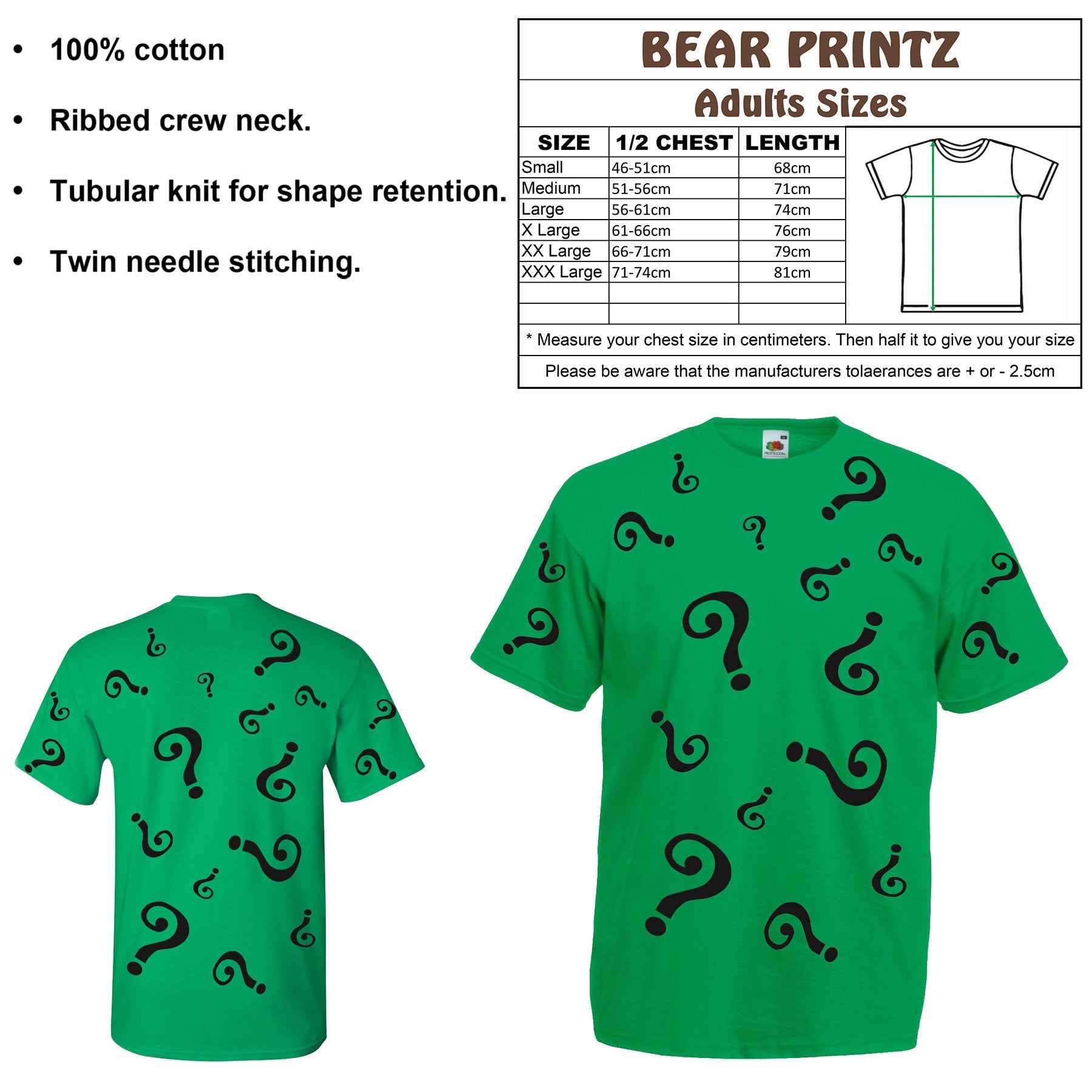Adults Unisex Riddler T Shirt From Batman forever 1995 Jim Careys 