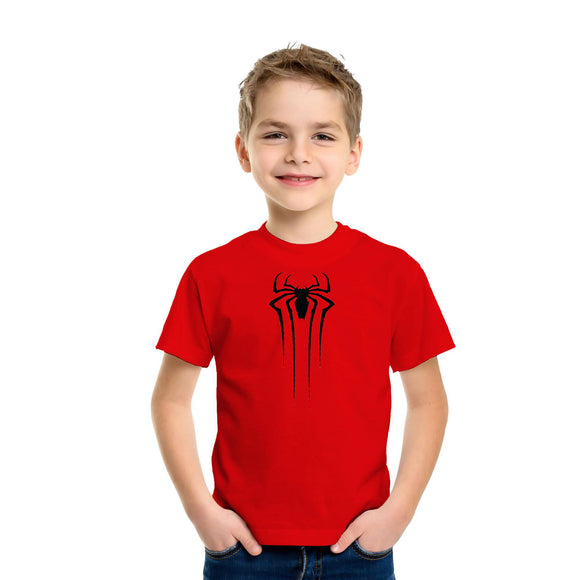 Kids Black or Red Spiderman T-Shirt 100% Cotton