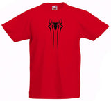 Kids Black or Red Spiderman T-Shirt 100% Cotton