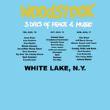 Adult Retro WOODSTOCK Festival T shirt Just Like You Were There  With The Days and Bands Listed On The Back