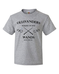 Kids Unisex "Ollivanders Wand Makers" T shirt Harry Potter Lots of Colours