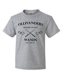 Kids Unisex "Ollivanders Wand Makers" T shirt Harry Potter Lots of Colours