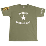 Adults Disney's Cars "SARGE'S SURPLUS HUT" Army T Shirt  Olive Green