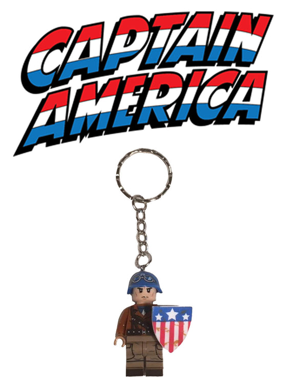 Captain America Minifigure Keyring