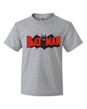 Adult Retro Batman 100% Cotton T Shirt Grey