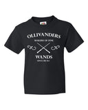 Kids Unisex "Ollivanders Wand Makers" T shirt Harry Potter Lots of Colours