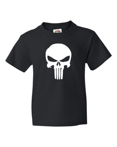 Kids Marvel "THE PUNISHER" Skull 100% Cotton T Shirt