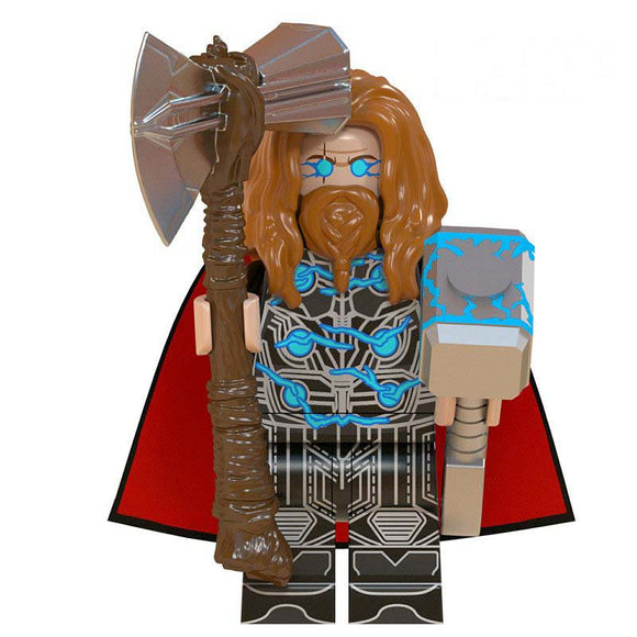 Thor Wth Hammer And Axe  Endgame Minifigure Key Ring
