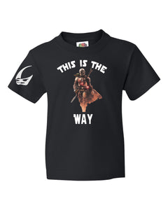 Kids Unisex Star Wars The Mandalorian T Shirt Black & Grey