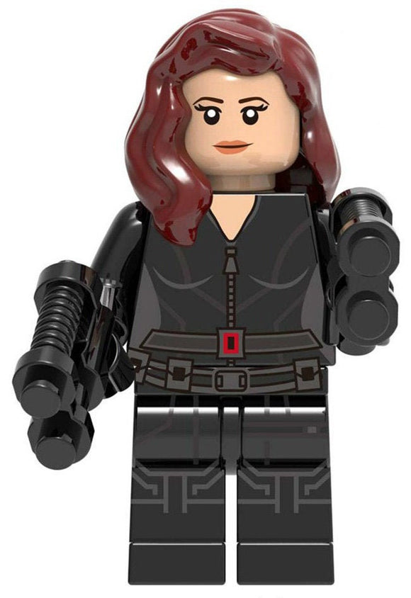 Black Widow With Guns Minifigure Keyring